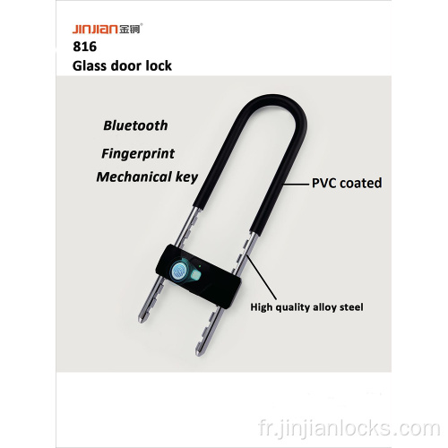 IP67 Aluminium Alloy Smart U Lock avec empreinte digitale